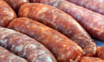 various raw sausages
